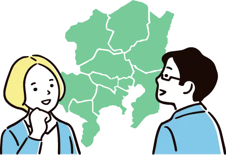 安心の東急グループの提供で関東エリア70万件の申込み実績を示すイラスト